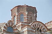 Nessebar - Christ Pantocrator Church, the decorated drum of the dome 